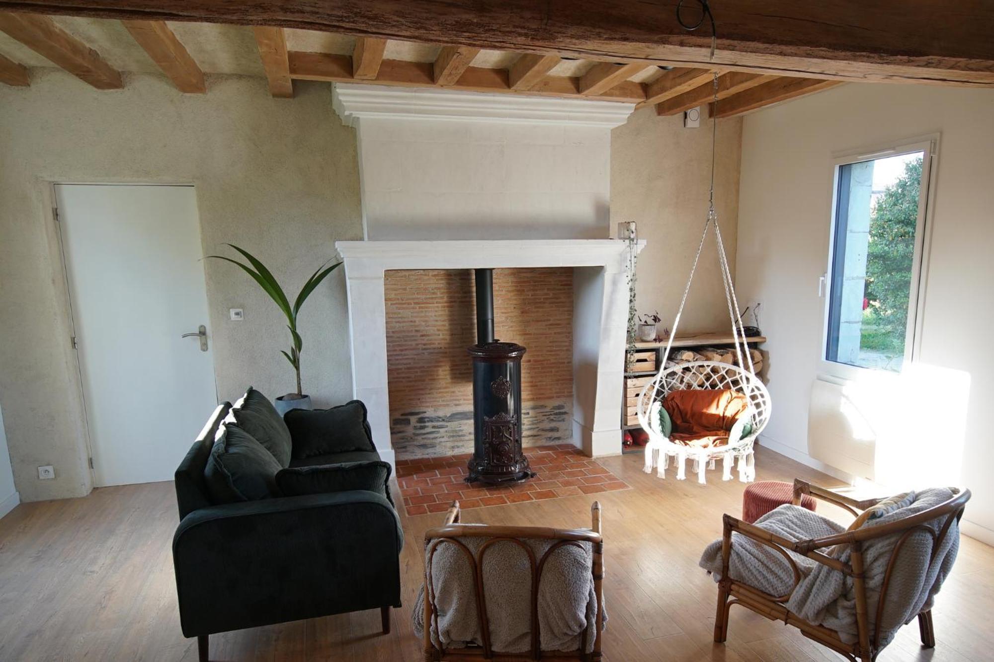 La Longere Apartment La Menitre Luaran gambar